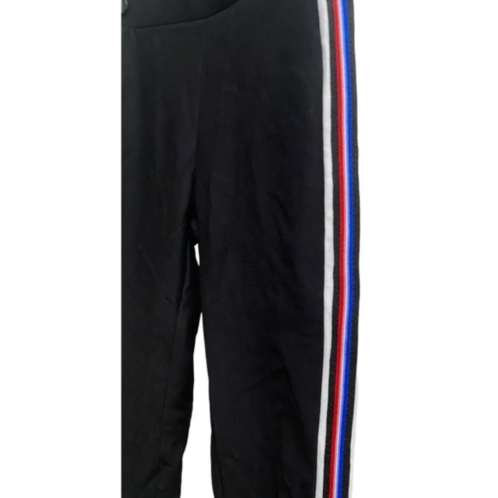 Butterfly by Maze, Girls Medium Black Leggings‎ with Stripes, EUC